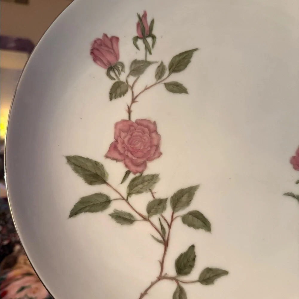Vintage Narumi Fine China Dawn Rose 12” Serving Platter Chop Plate Japan / rare!